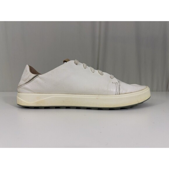 OluKai Lae\'Ahi Li\'Ili White Leather Lace Up Casual Drop Heel Shoes Sz 41 W11 M8 main image 5